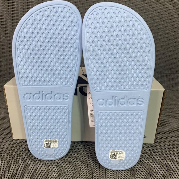Adidas Adilette Aqua Slides Womens Size 9 Light Blue & White Stripes Slip-on - Picture 8 of 8